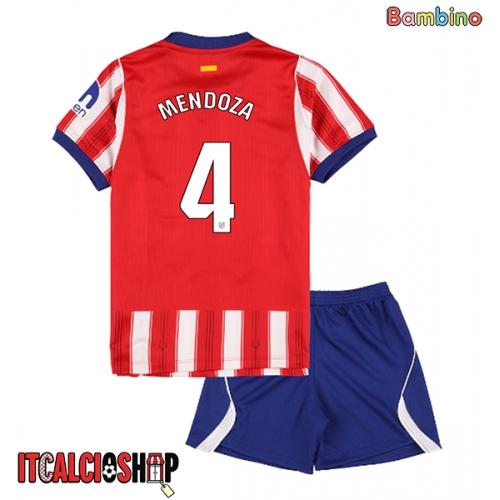 Atletico Madrid Rodrigo Mendoza #4 Prima Maglia Bambino 2026-27 Manica Corta (+ Pantaloni corti)